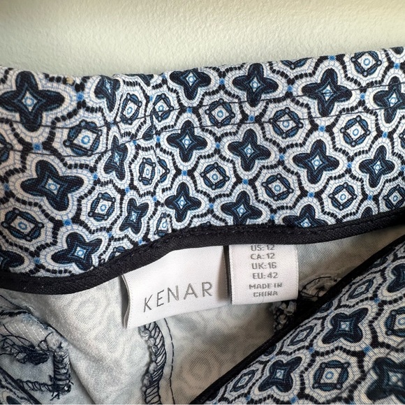 Blue Floral Print Kenar Pants in size US 12 - Picture 4 of 6